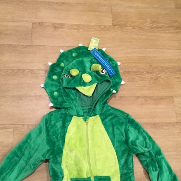 Kid’s Fleece Onesie Dinosaur Jumpsuit - Picture 4 of 6